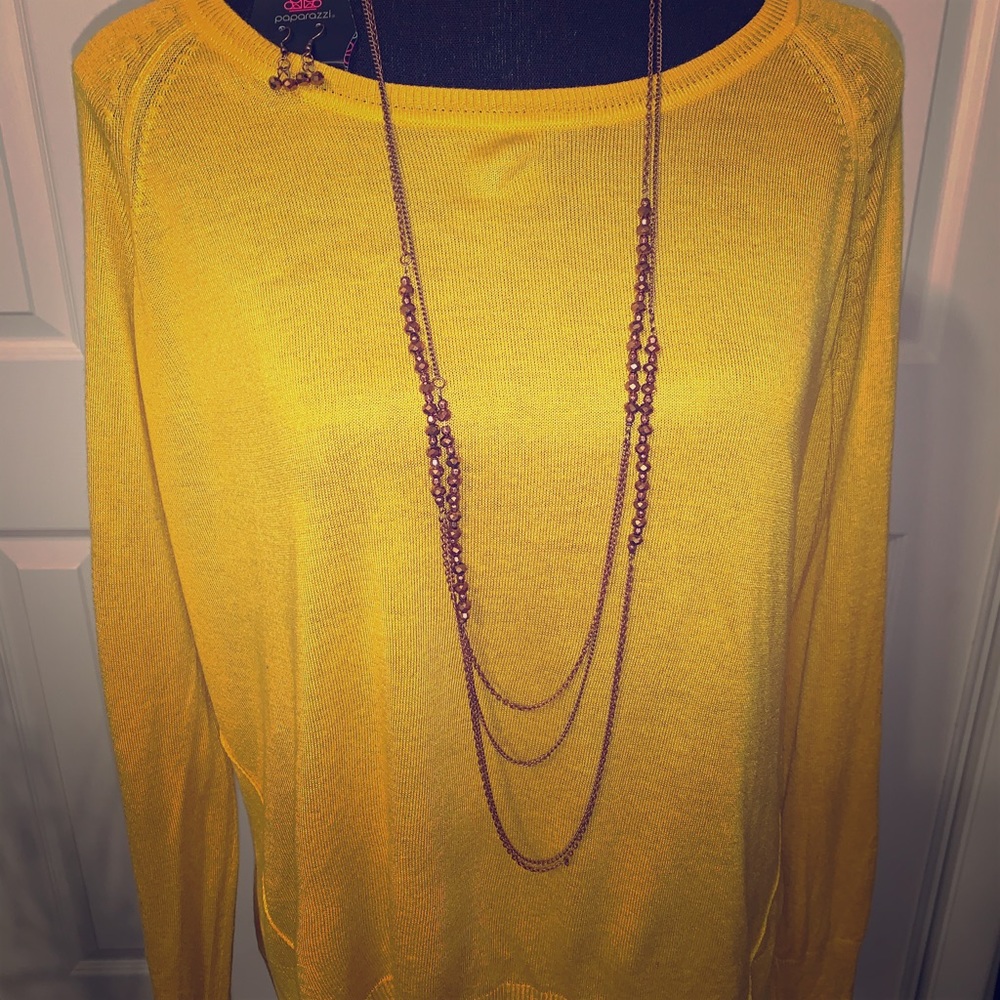 Zara gold/mustard top